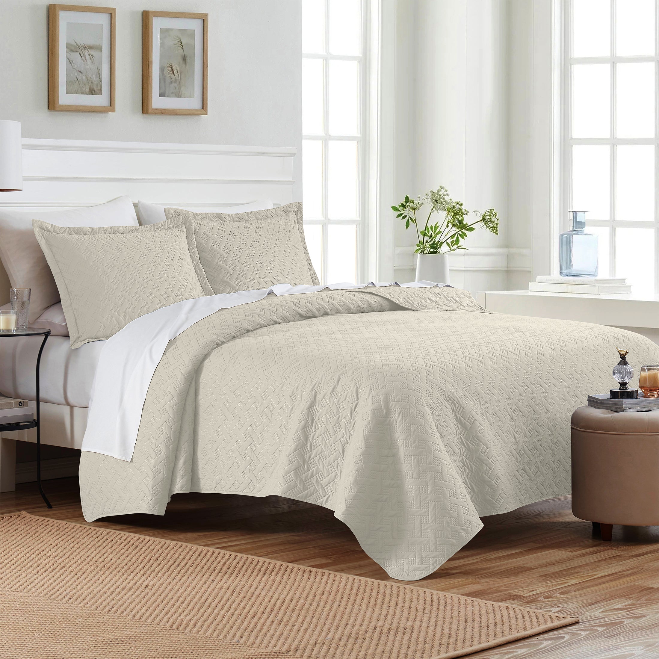  Dan River Dan River 3-Piece Basket Pinsonic Quilt Set - Twin - Bonton