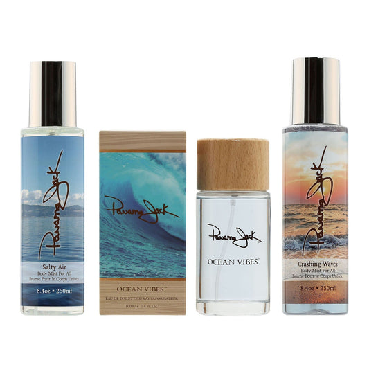 Trio Ocean Vibes 3.4 Oz Spray, Salt Air Mist 8.4 Oz, Crashing Waves 8.4 Oz