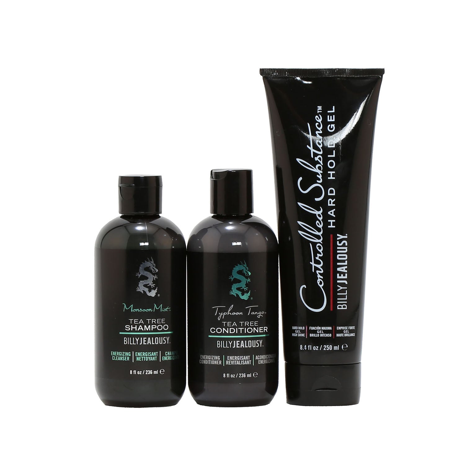  Full Size Salon Trio: Monsoon Mist Shampoo 8oz/ Typhoon Tango Conditioner 8oz/ Controlled Substance Gel 8.4oz - Clear - Bonton