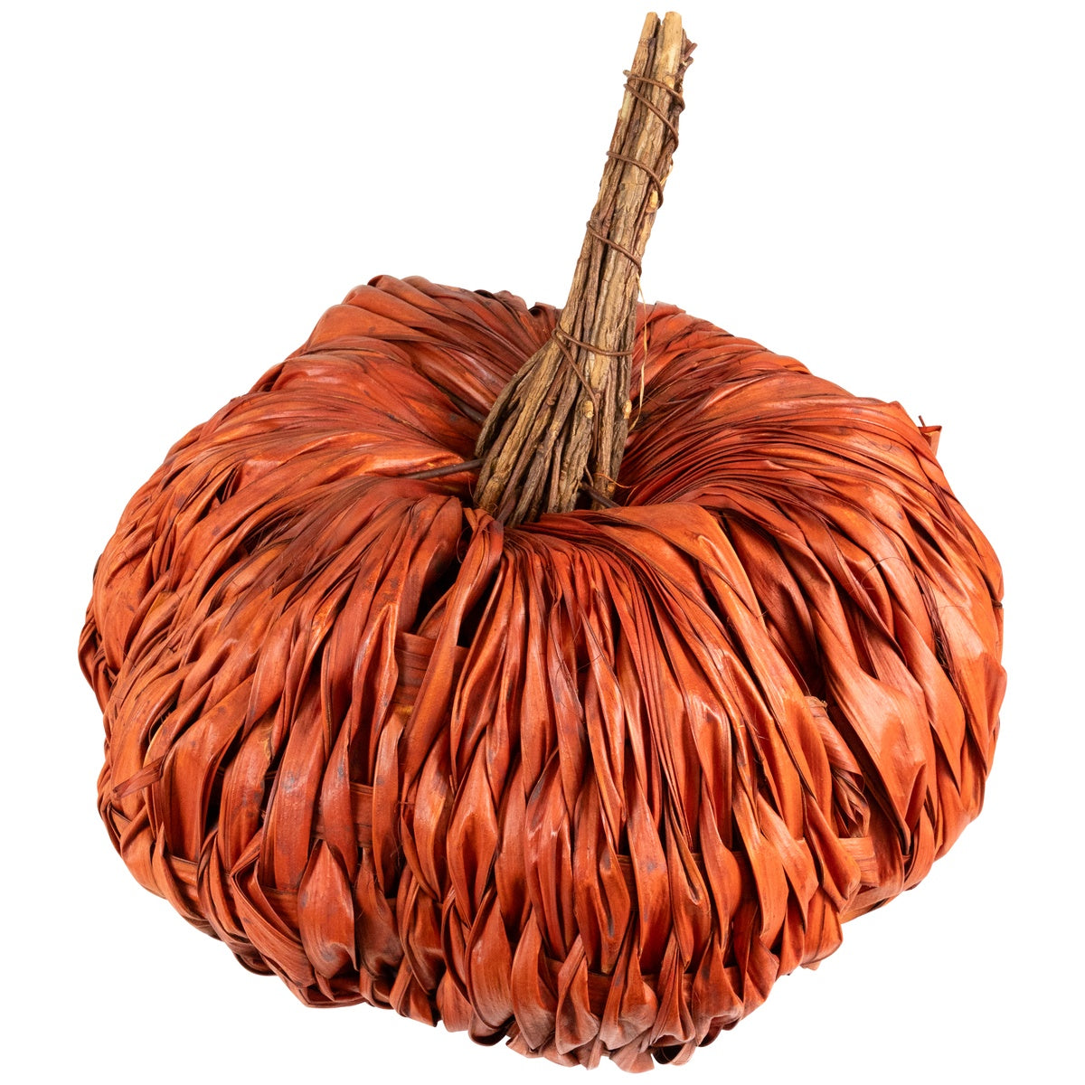  Northlight Autumn Harvest Woven Pumpkin Decoration - 8.5