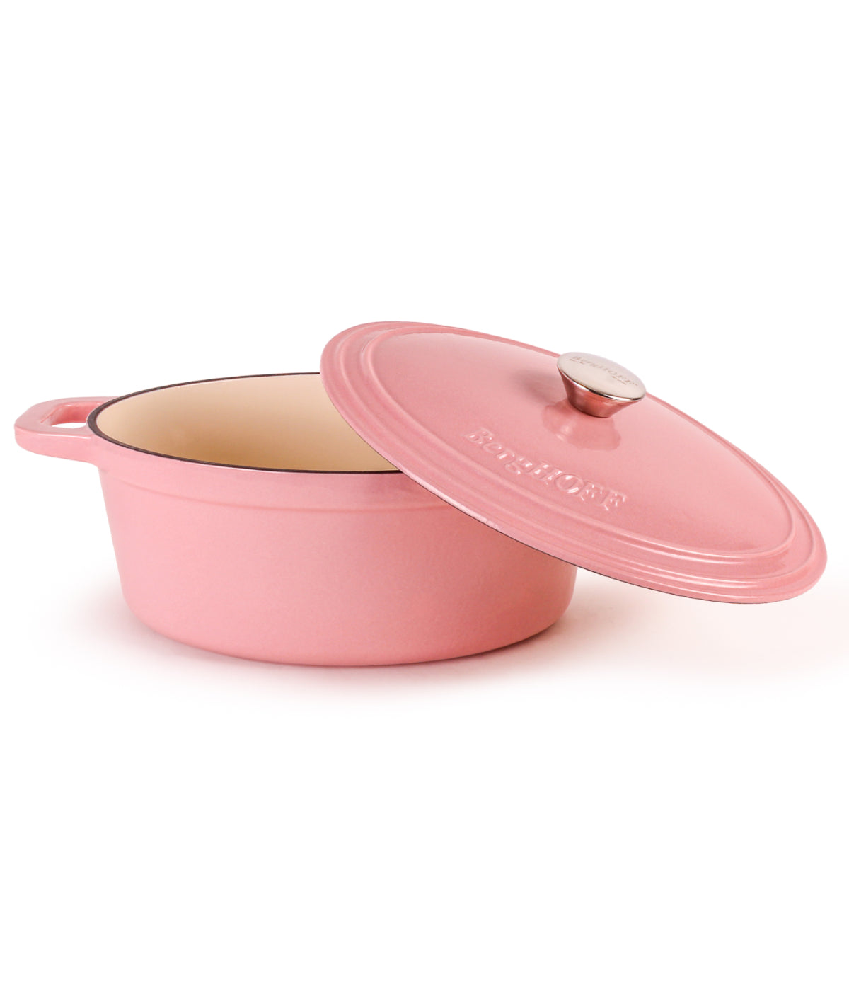  BergHOFF Neo Cast Iron Oval Covered Dutch Oven - Pink - Bonton