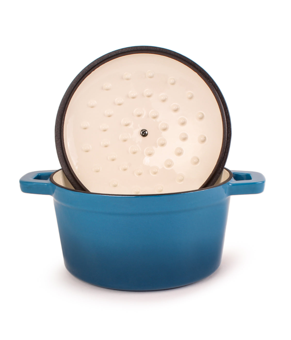  BergHOFF Neo Cast Iron Round Covered Dutch Oven - Blue - Bonton