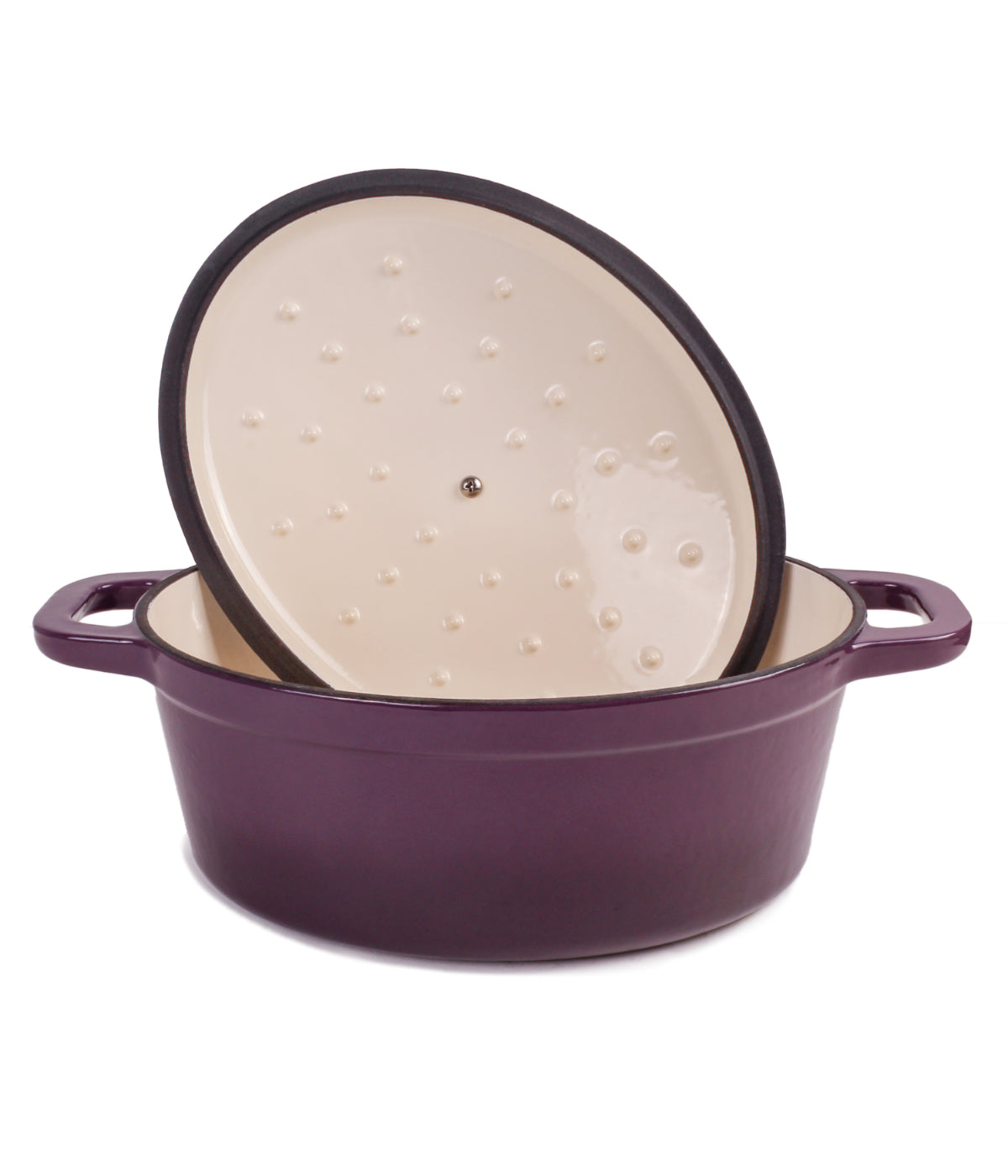  BergHOFF Neo Cast Iron Oval Covered Dutch Oven - Purple - Bonton