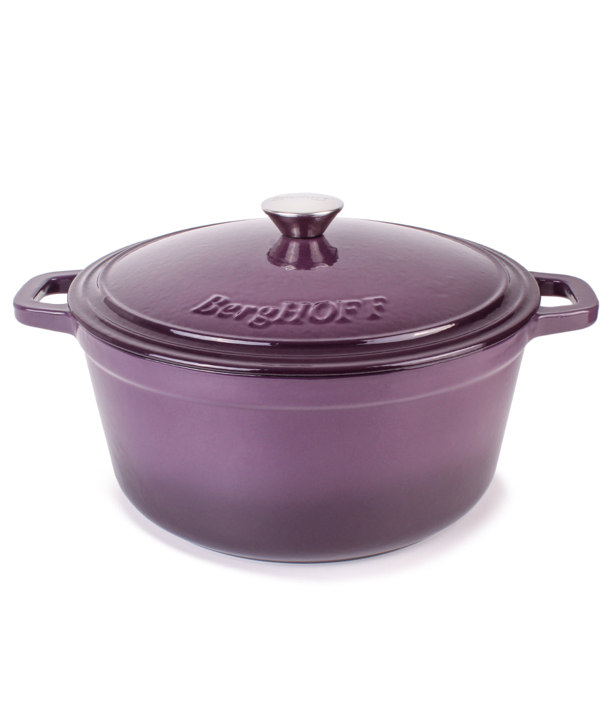  BergHOFF Neo Cast Iron Round Covered Dutch Oven - Purple - Bonton