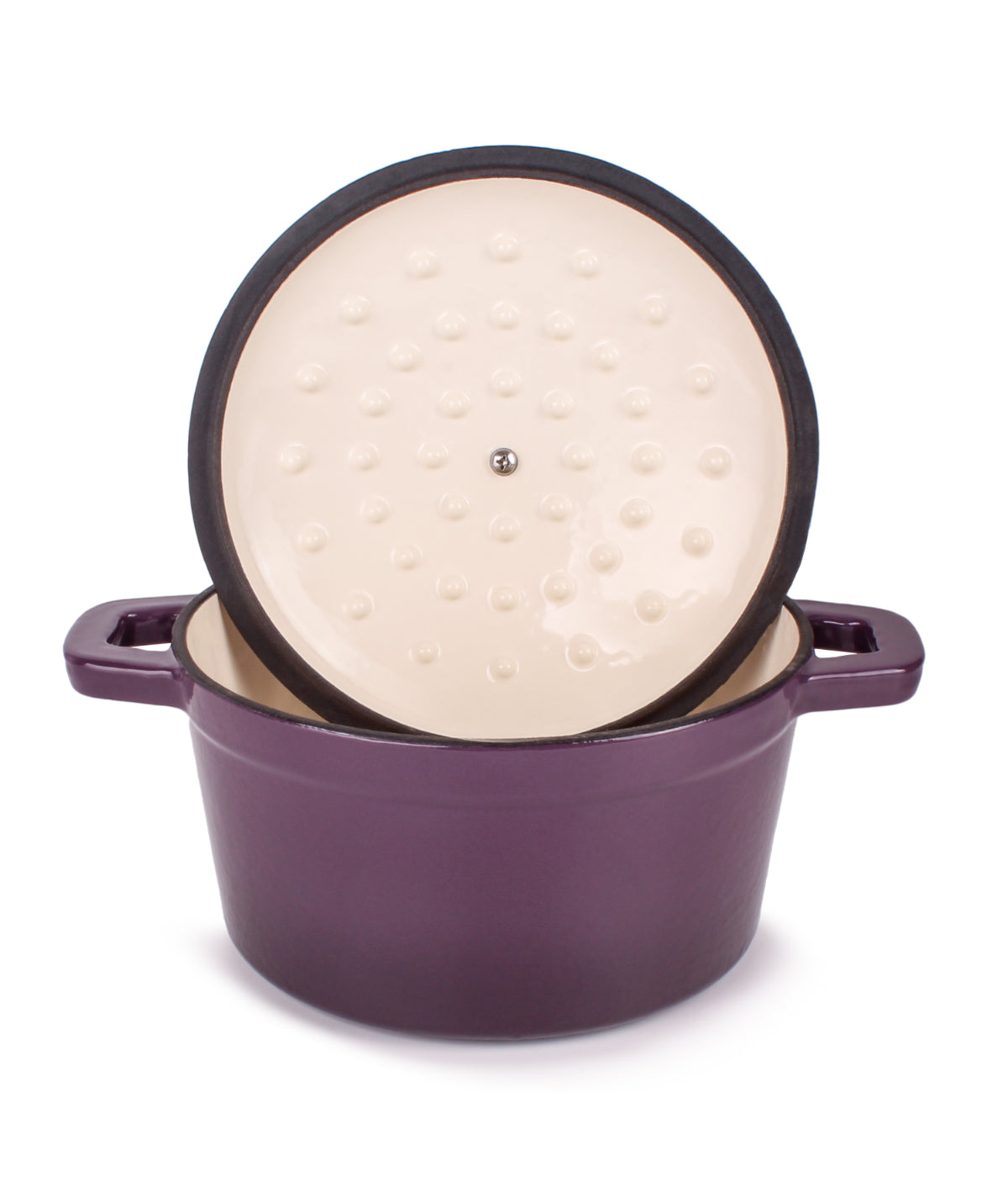  BergHOFF Neo Cast Iron Round Covered Dutch Oven - Purple - Bonton