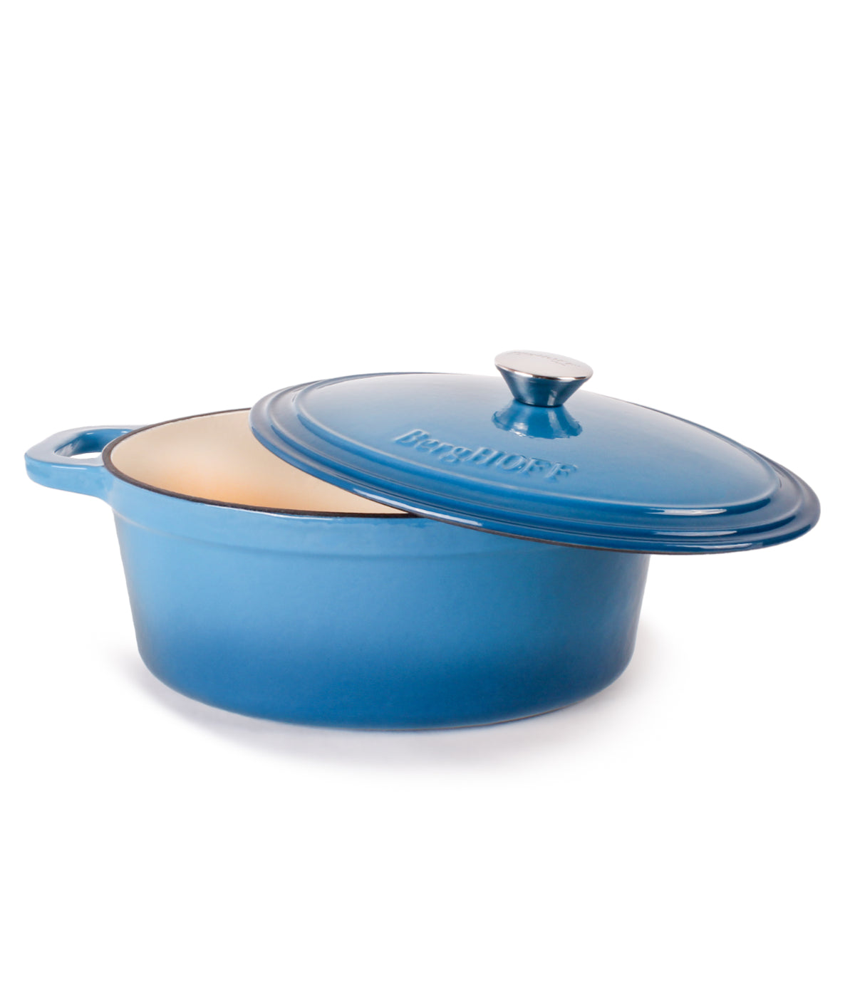  BergHOFF Neo Cast Iron Oval Covered Dutch Oven - Blue - Bonton