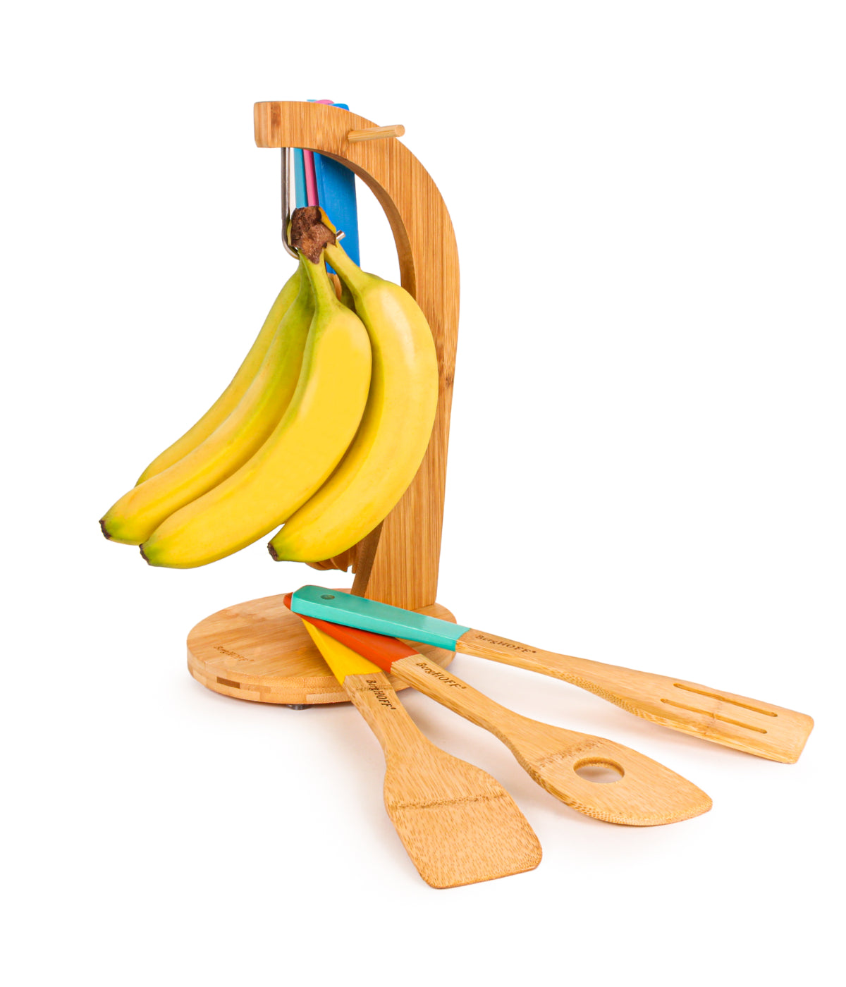  BergHOFF CooknCo Bamboo 7 Piece Banana Hanger & Non-Stick Utility Set - Multi - Bonton