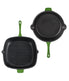  BergHOFF Neo 2pc Cast Iron Fry Pan & Grill Pan Set - Green - Bonton