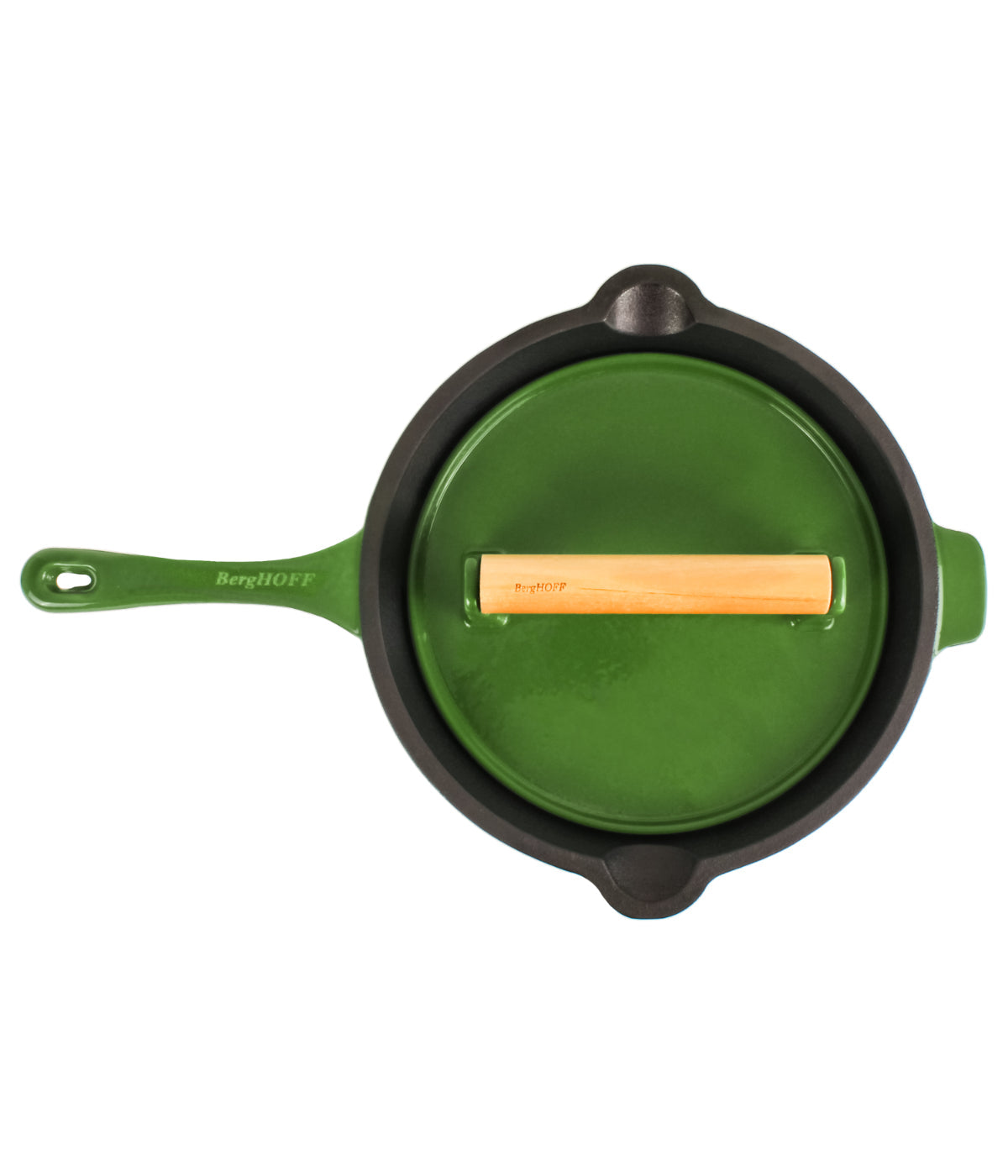  BergHOFF Neo 2pc Cast Iron Fry Pan & Steak PreStainless Steel - Green - Bonton