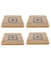 Bamboo Multi-Colored Trivets, Set of 4