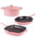 Neo Cast Iron 4 Piece Set with Fry Pan, Grill Pan & Covered Dutch Oven