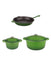 Neo Cast Iron 5 Piece Set with 3 Qt & 5 Qt Covered Dutch Oven & Fry Pan