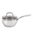  BergHOFF Belly Shape 18/10 Stainless Steel Sauce Pan with Glass Stainless Steel Lid - Silver - Bonton