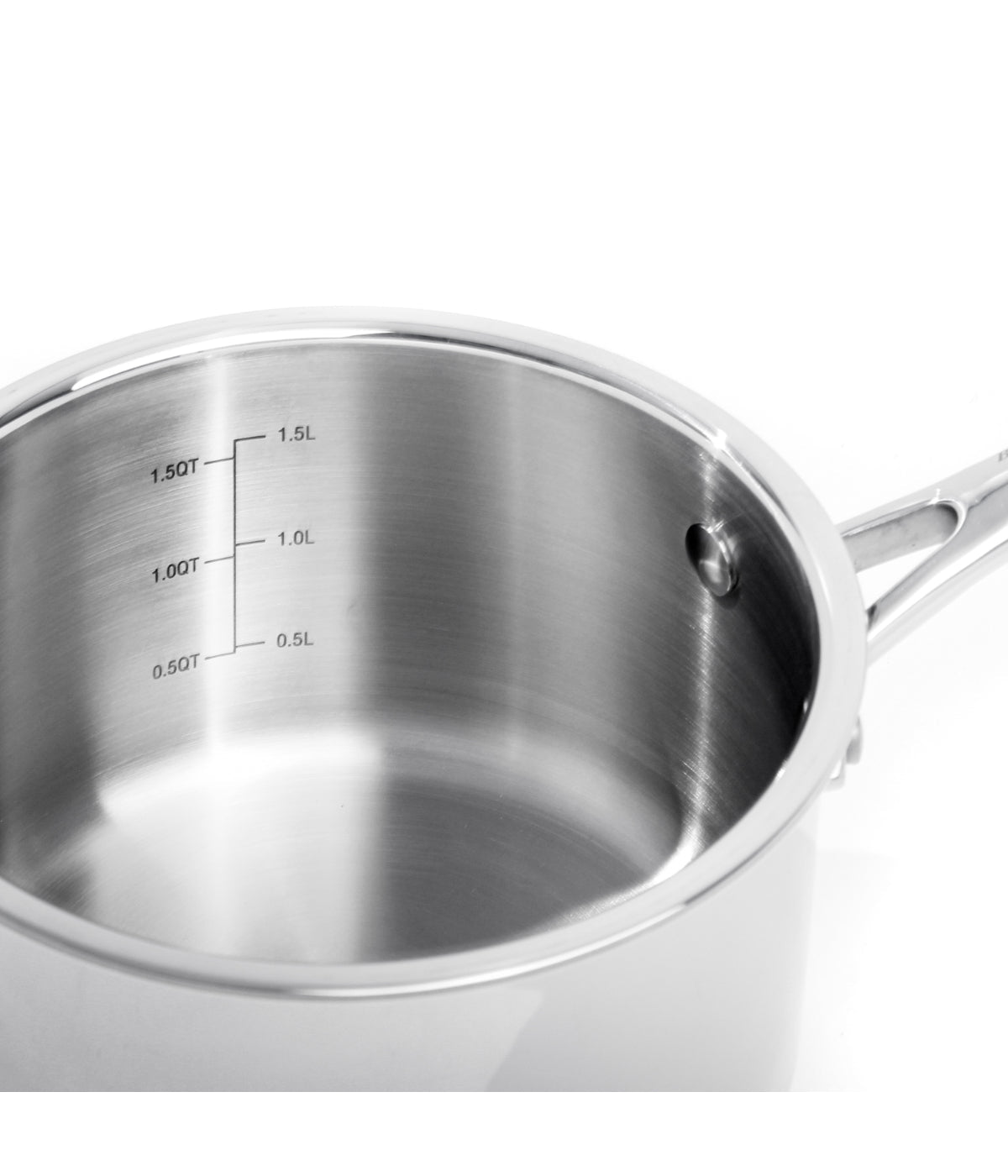  BergHOFF Professional 18/10 Stainless Steel Tri-Ply Saucepan with Lid - Silver - Bonton