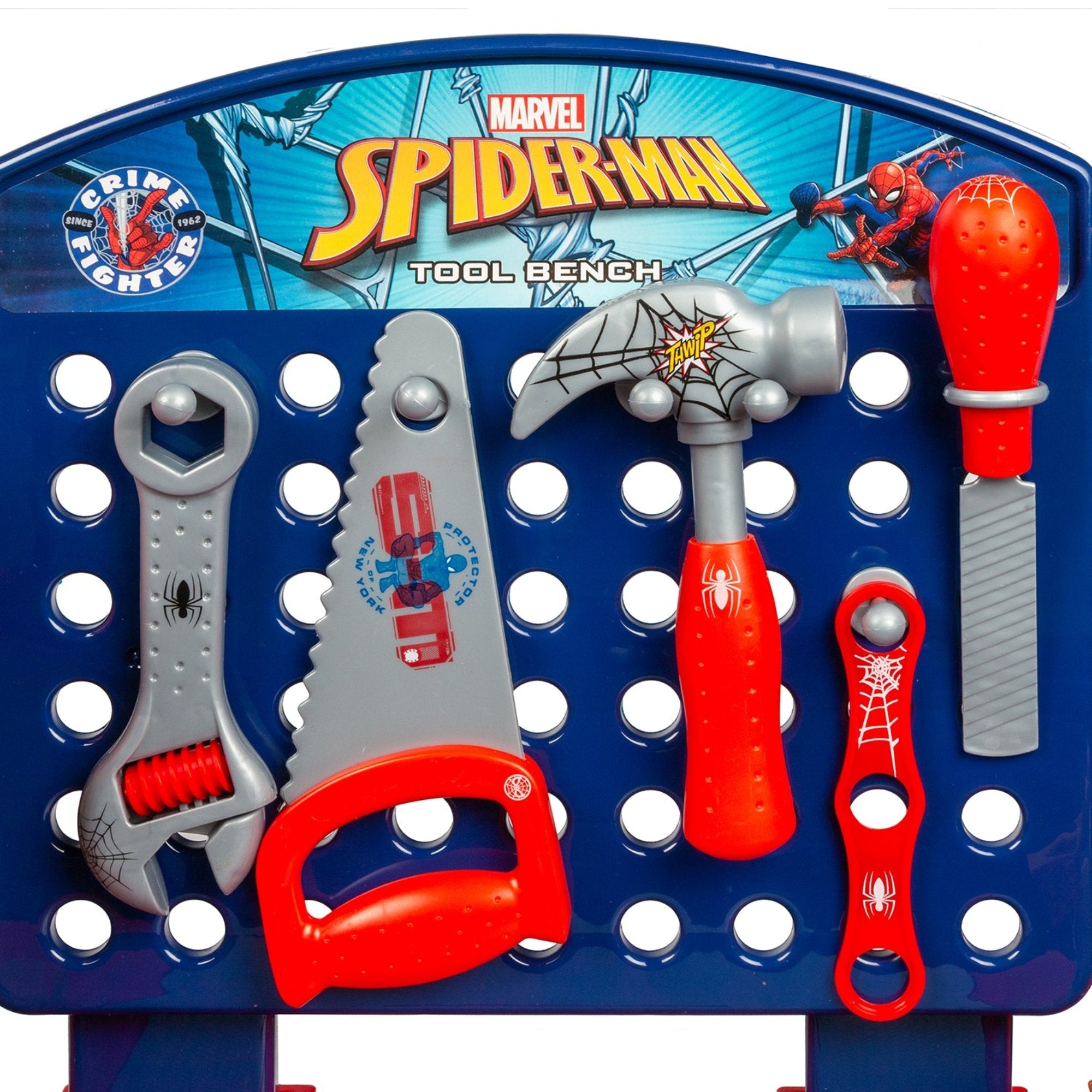  HobbyTron SpiderMan Tool Bench Playset With Take Apart Car (84 Pieces) - Default Title - Bonton