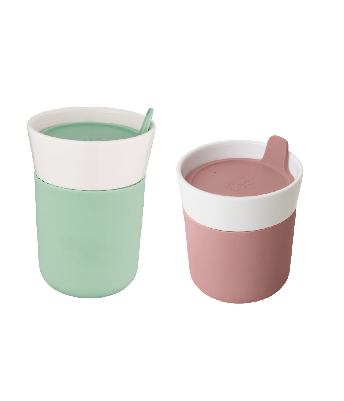  BergHOFF Leo Travel Mug Set - White, Pink, Green - Bonton