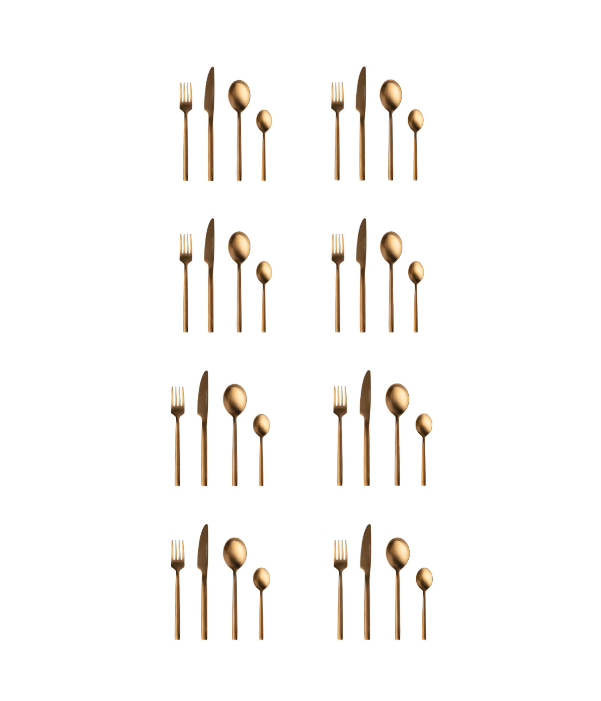  BergHOFF Gem 32 Piece Flatware Set, Plated - Gold - Bonton