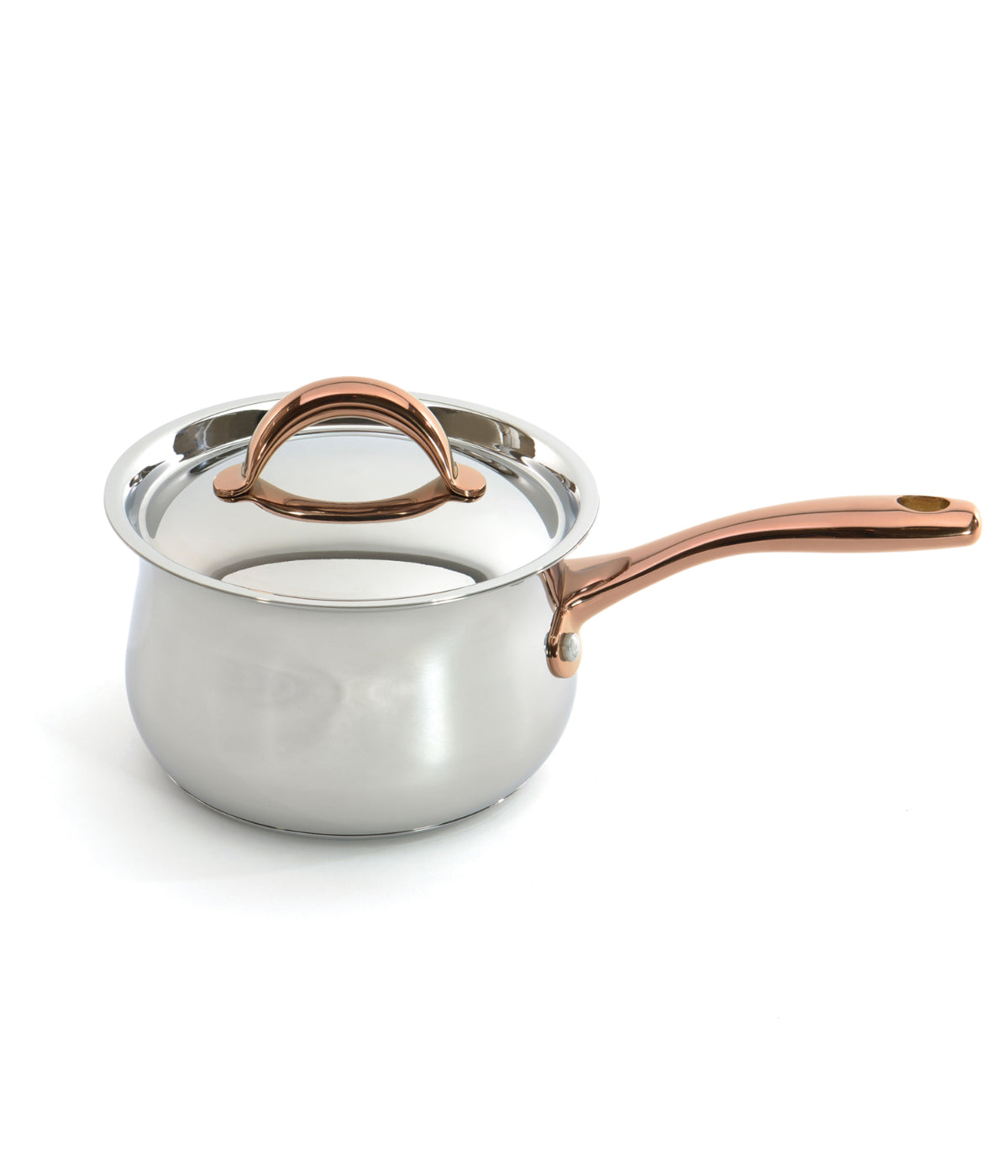  BergHOFF Ouro Gold 18/10 Stainless Steel Covered Saucepan - Silver - Bonton