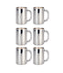  BergHOFF Straight 18/10 Stainless Steel Coffee Mug Set of 6 - Silver - Bonton