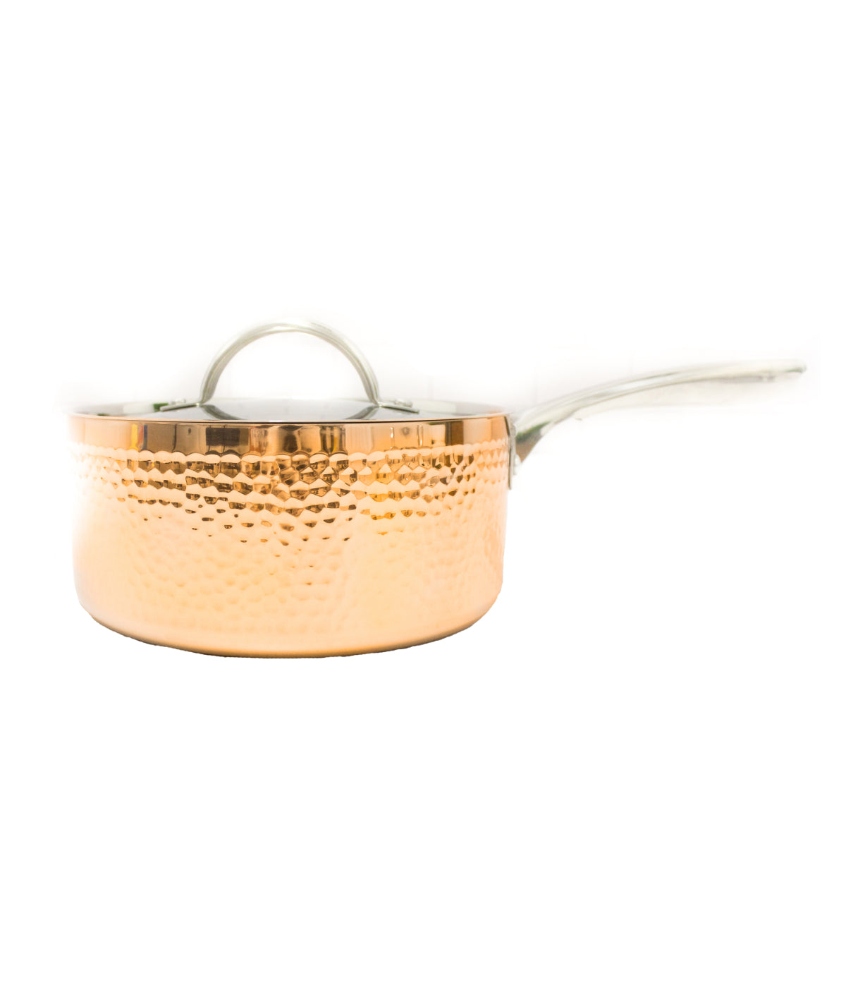  BergHOFF Hammered Copper Tri-Ply Covered Saucepan - Hammered - Bonton