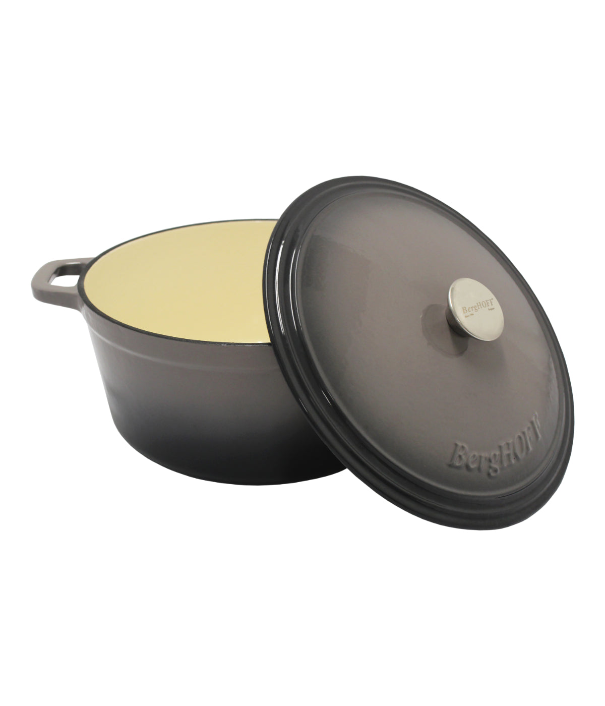  BergHOFF Neo Cast Iron Round Covered Dutch Oven - Oyster - Bonton