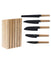 Ron 6 Piece Knife Ash Wood Block Set