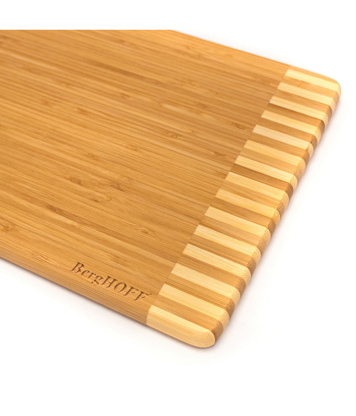  BergHOFF Bamboo Rectangle Cutting Board, Two-Tone Stripe - Brown - Bonton