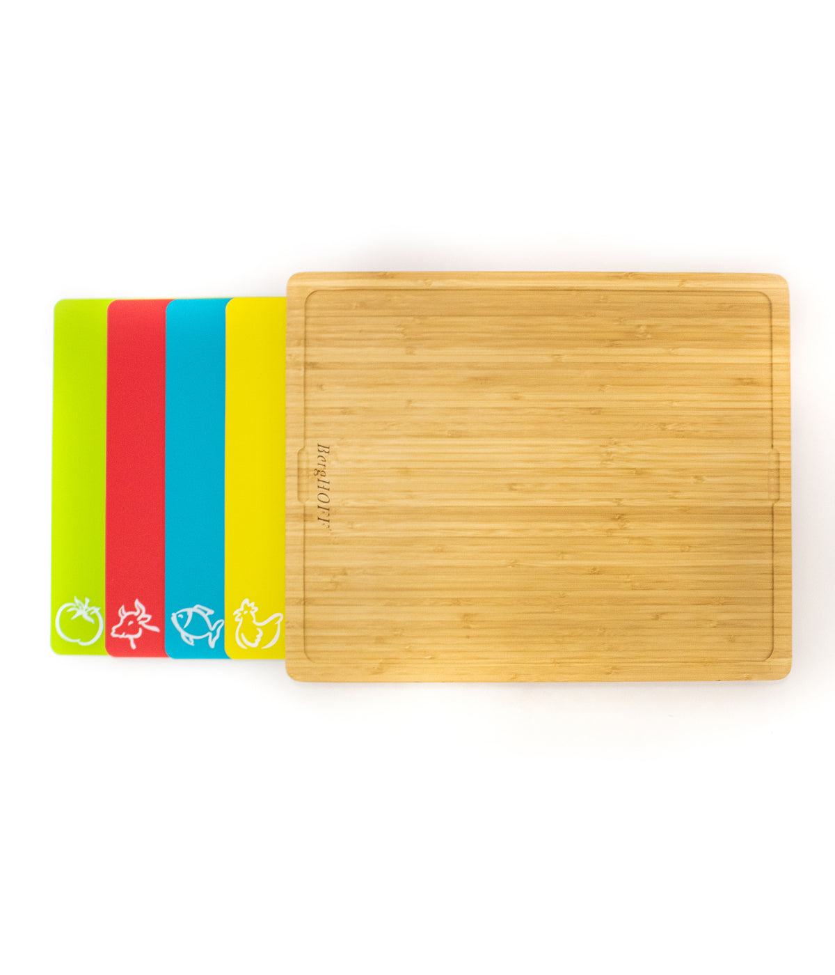  BergHOFF Bamboo 5 Piece Chopping Board Set - Brown - Bonton