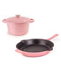  BergHOFF Neo Cast Iron 3 Piece Cookware Set with Covered Dutch Oven & Fry Pan - Pink - Bonton