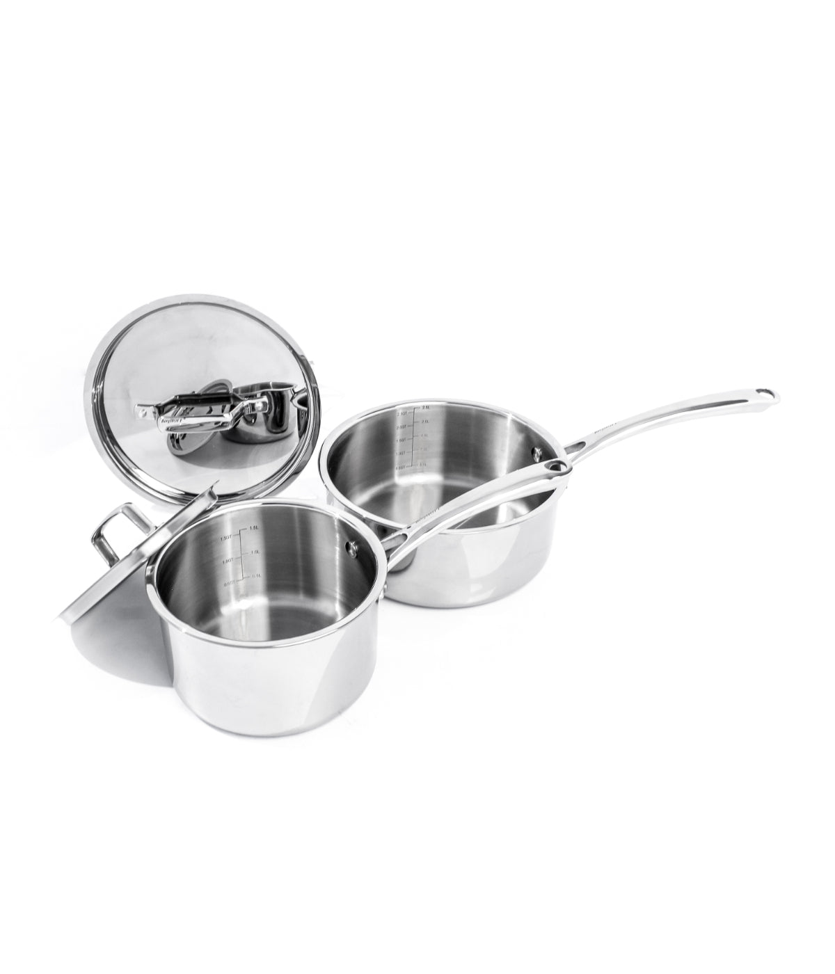  BergHOFF Professional 18/10 Stainless Steel Tri-Ply 5 Piece Starter Cookware Set - Silver - Bonton