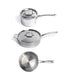  BergHOFF Professional 18/10 Stainless Steel Tri-Ply 5 Piece Starter Cookware Set - Silver - Bonton