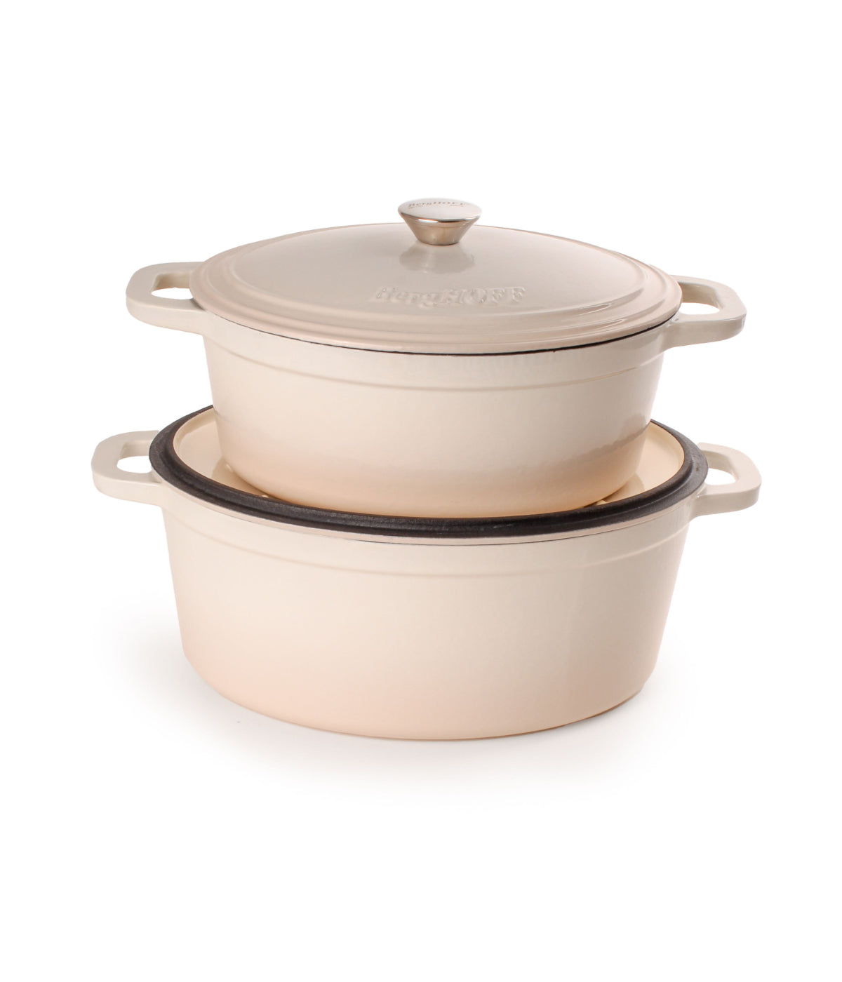  BergHOFF Neo 4 Piece Covered Dutch Oven Set - Meringue - Bonton