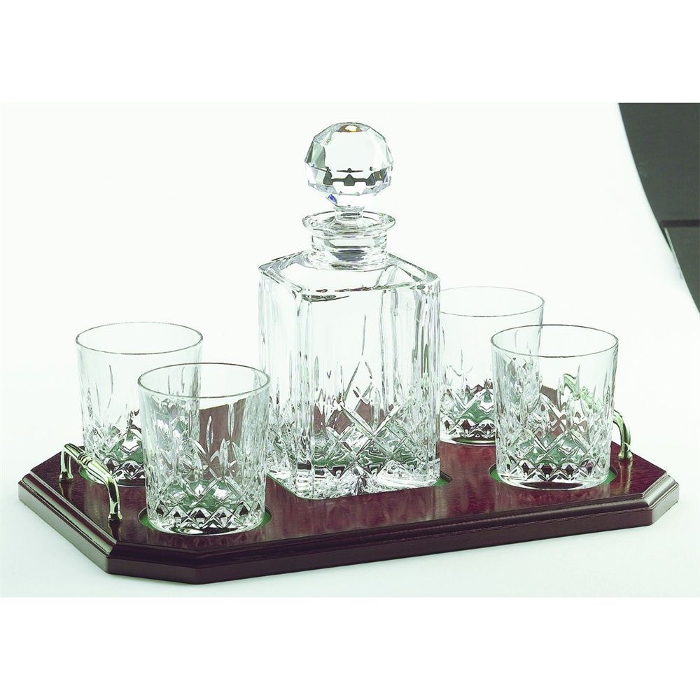  Galway Crystal Longford Decanter Set - Clear - Bonton