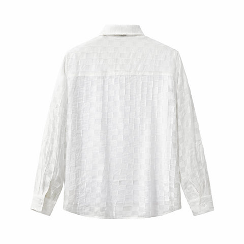 Haven Textured Long Sleeve Shirt WHITE