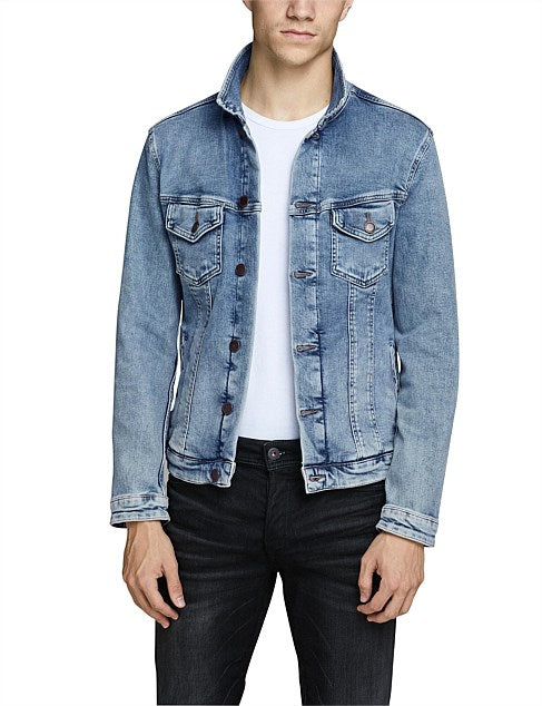  Jack & Jones Blue Denim Alvin Jacket - Blue Denim - Bonton