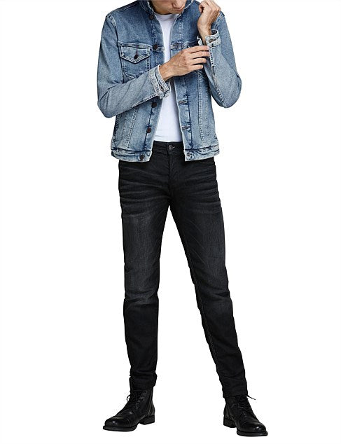  Jack & Jones Blue Denim Alvin Jacket - Blue Denim - Bonton