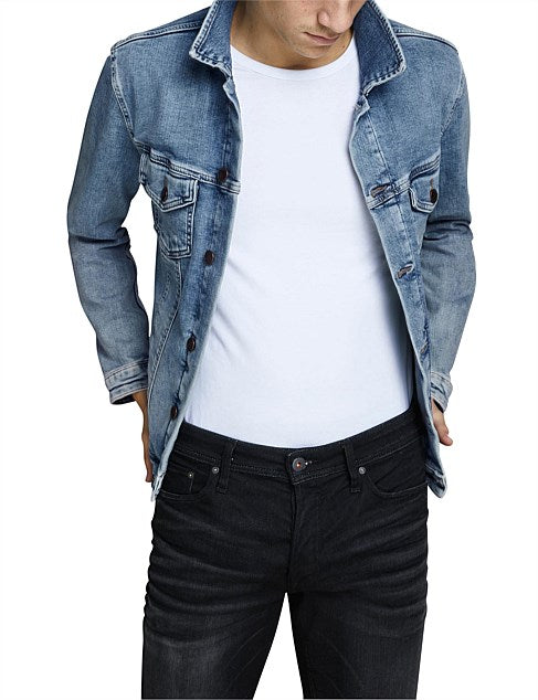  Jack & Jones Blue Denim Alvin Jacket - Blue Denim - Bonton