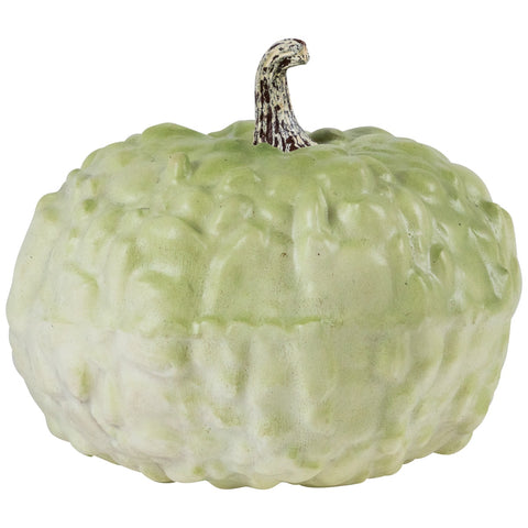 7.5" Light Green Textured Gourd Autumn Table Decoration