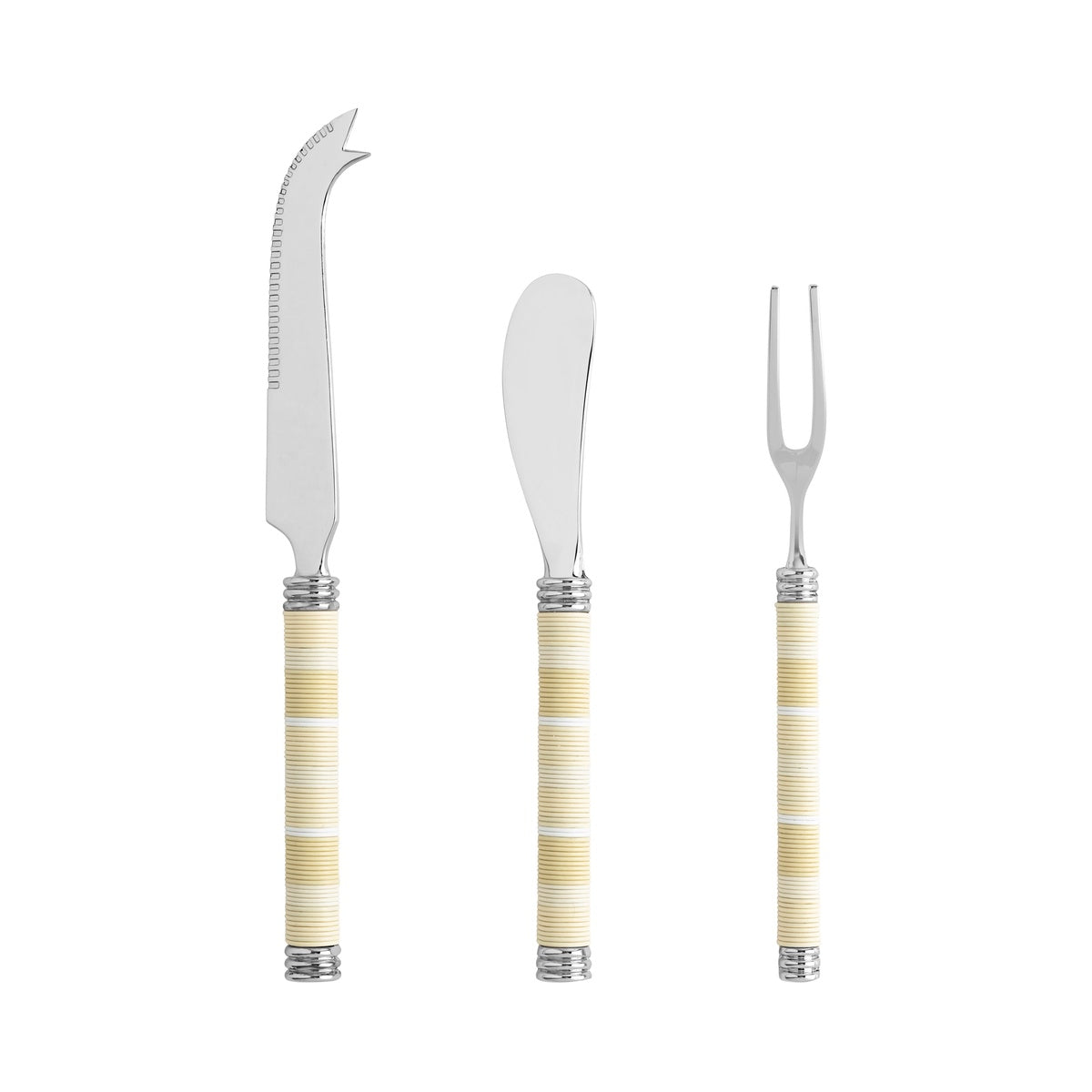  French Home Jubilee Cheese Knife, Spreader and Fork Set - Shades of Light - Default Title - Bonton