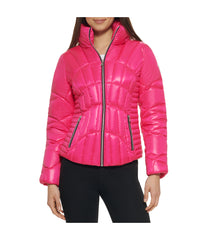 Quilted Puffer Jacket Hot Pink