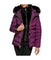 Faux Fur Trim Puffer Jacket 2 Eggplant