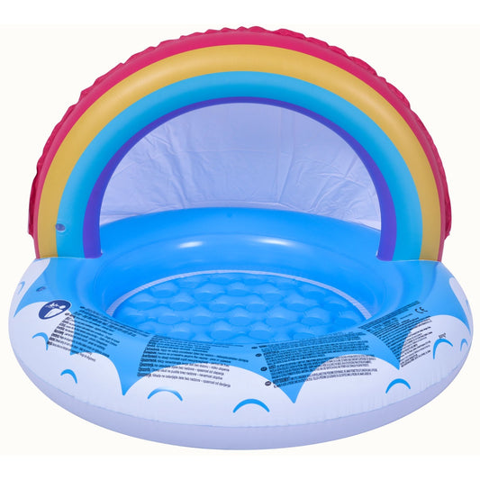 37" Inflatable Rainbow Canopy Baby Swimming Pool