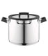  BergHOFF Gem Downdraft 18/10 Stainless Steel Covered Stockpot - Silver, Black - Bonton