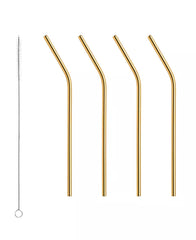 Peak Set of 4 Straws with Clean Brush