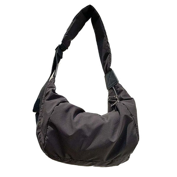  Lemonbella Natalie Nylon Hobo Bag - Black - Bonton