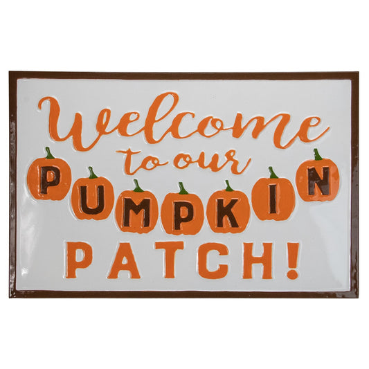 Autumn Harvest "Welcome to Our Pumpkin Patch!" Wall Decoration - 20.25" - Orange