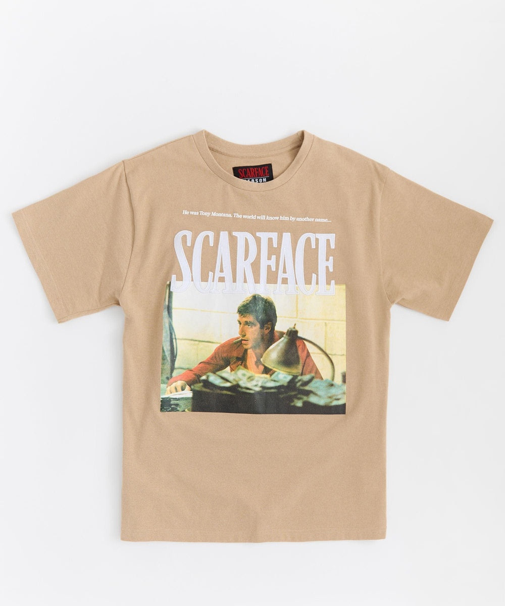  Reason Clothing Scarface Tony Applique Short Sleeve Tee - SAND - Bonton