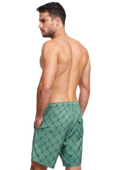 Gottex Men Sail Away 7" swim shorts-Green Navy