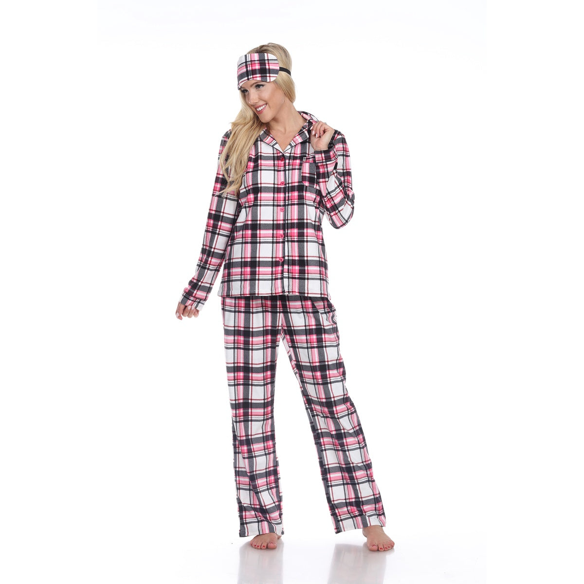  White Mark Women's Three Piece Pajama Set - S - Bonton