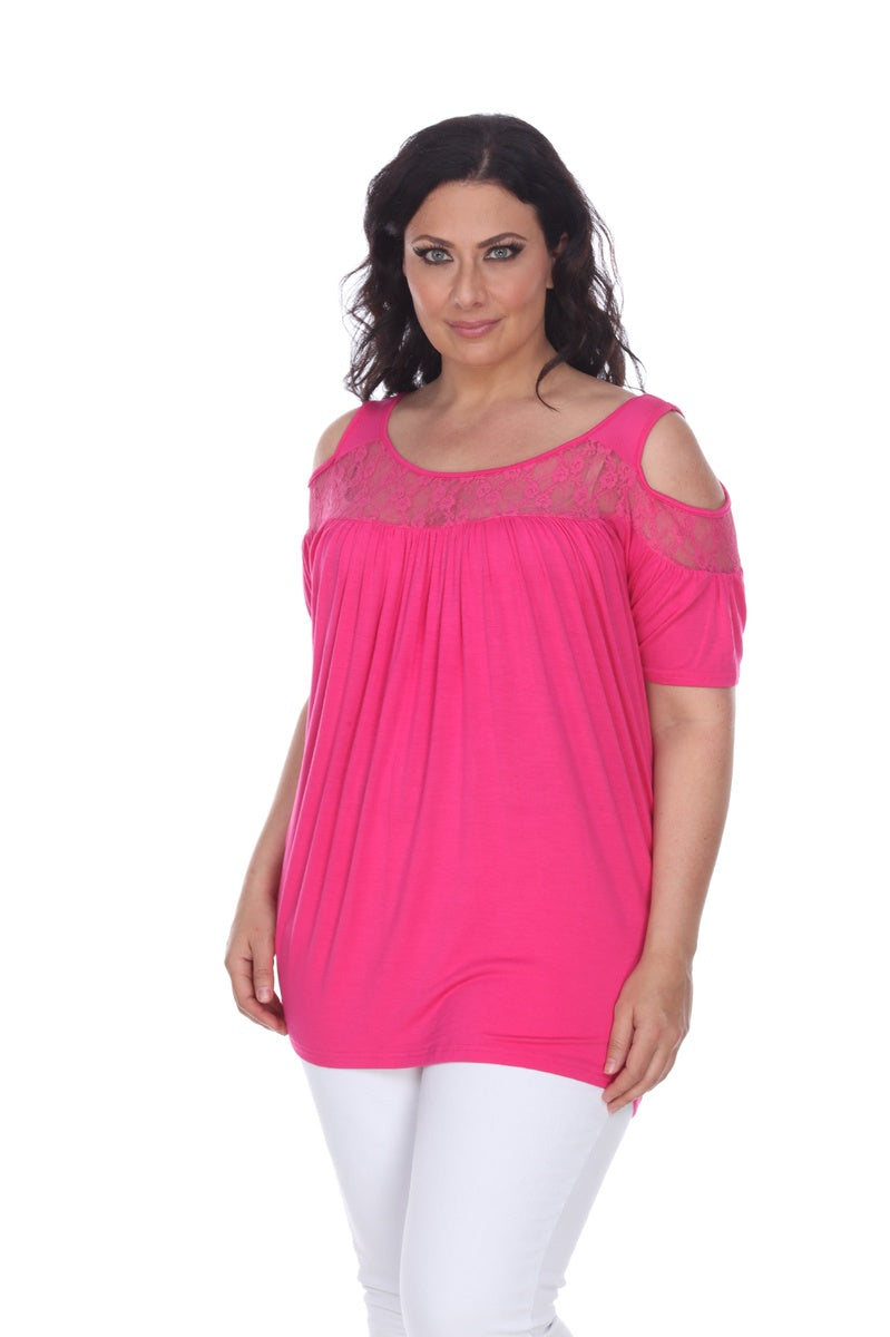  White Mark Plus Size Bexley Tunic Top - 1X - Bonton